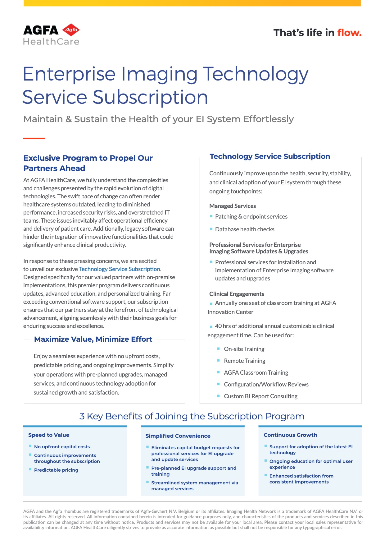 SALES SHEET: Service Technology Service Subscription