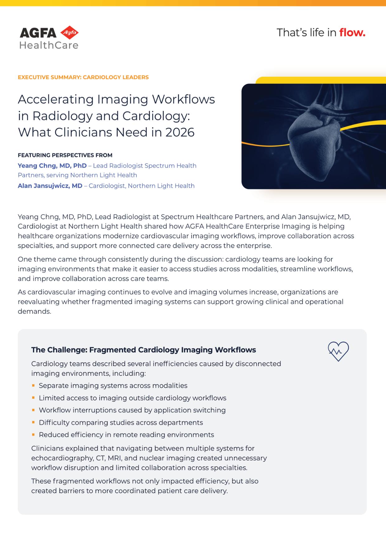 EXECUTIVE SUMMARY: Accelerating Imaging Workflows in Radiology and Cardiology. What Clinicians Need in 2026